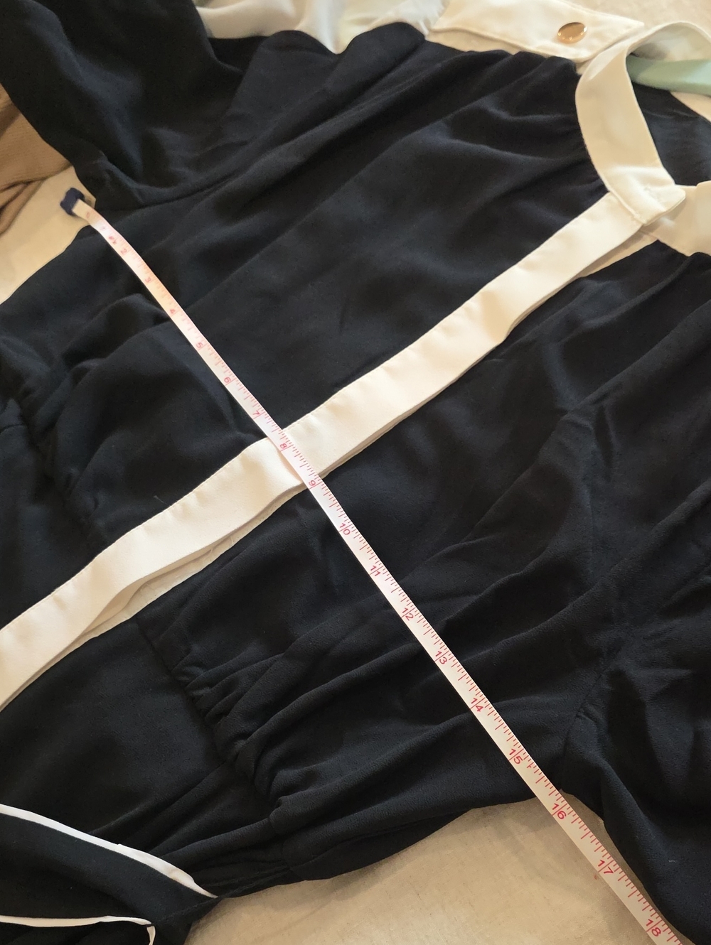 Karen Millen Black and White Long Sleeve Shirt Dress with Contrast Trim | US8P - Picture 11 of 13